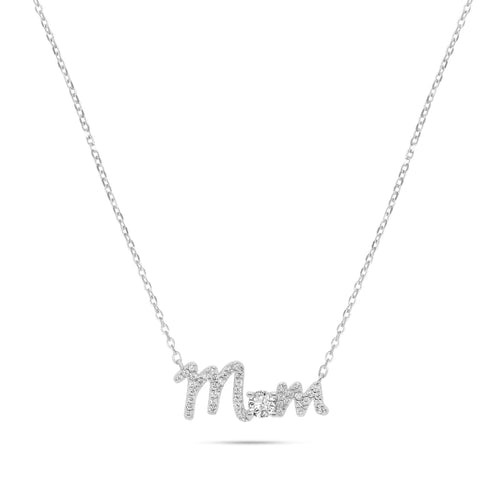 שרשרת כסף סטרלינג 925 · שרשרת MOM כסף 925 · תמונה 1