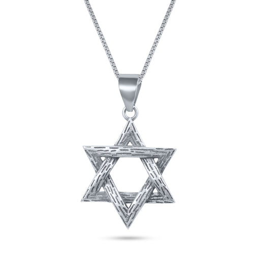 שרשרת כסף סטרלינג 925 · שרשרת מגן דוד כסף 925 לגבר · תמונה 1