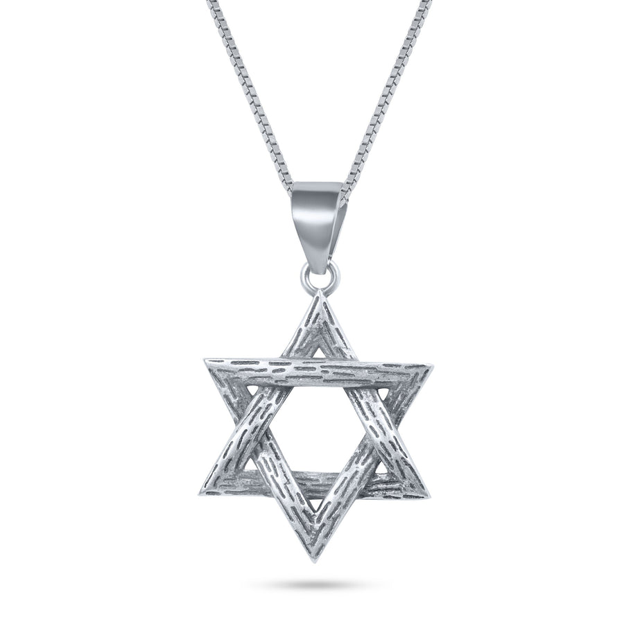 שרשרת כסף סטרלינג 925 · שרשרת מגן דוד כסף 925 לגבר · תמונה 1