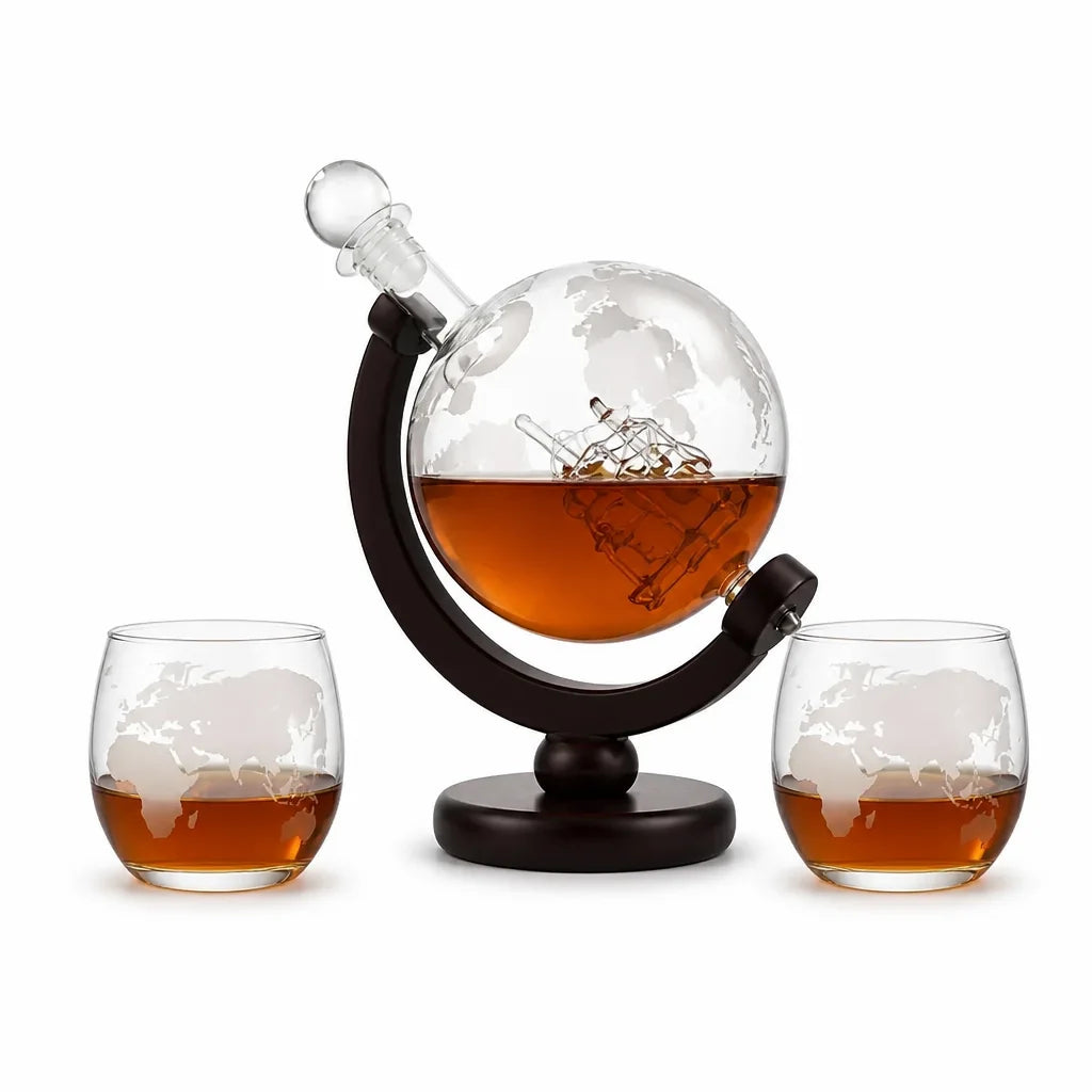 GlobeBar · סט קנקן גלובוס לוויסקי