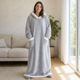 CozyCloak™ · קפוצ'ון שמיכה ארוך עם בטנת שרפה