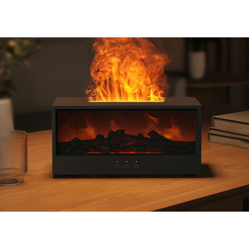 FlameMist · מפיץ ריח עם אפקט להבה ושלט