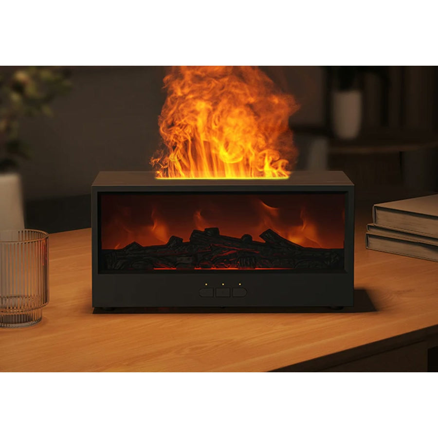 FlameMist · מפיץ ריח עם אפקט להבה ושלט
