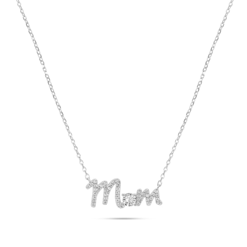 שרשרת כסף סטרלינג 925 · שרשרת MOM כסף 925 · תמונה 1