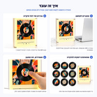 איך עובדת תמונה עם שיר: מצמידים דיסקית עם תמונה והשיר מתנגן